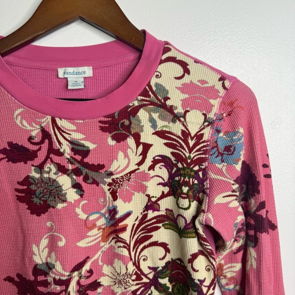 Sundance Bayberry Thermal Top Floral Pink Size Medium - Picture 4 of 6